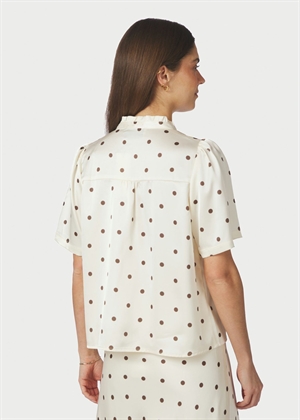 Torana dotted bluse Creme Neo Noir 